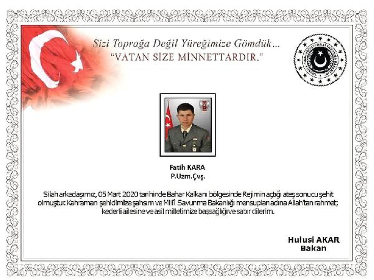 MSB: \'Bahar Kalkanı\'nda 2 asker şehit, 3 asker yaralı (2)