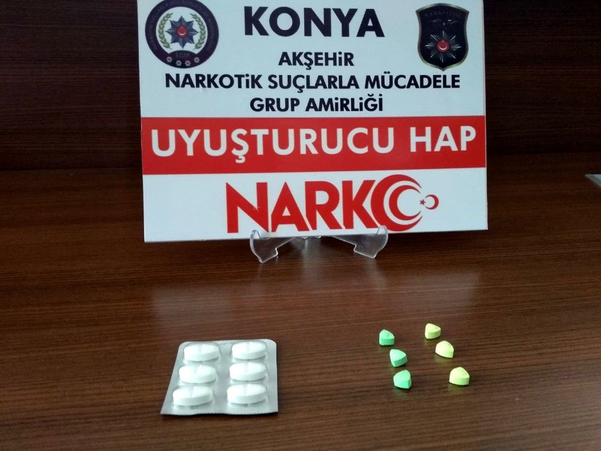 Akşehir\'de uyuşturucu hap ele geçirildi