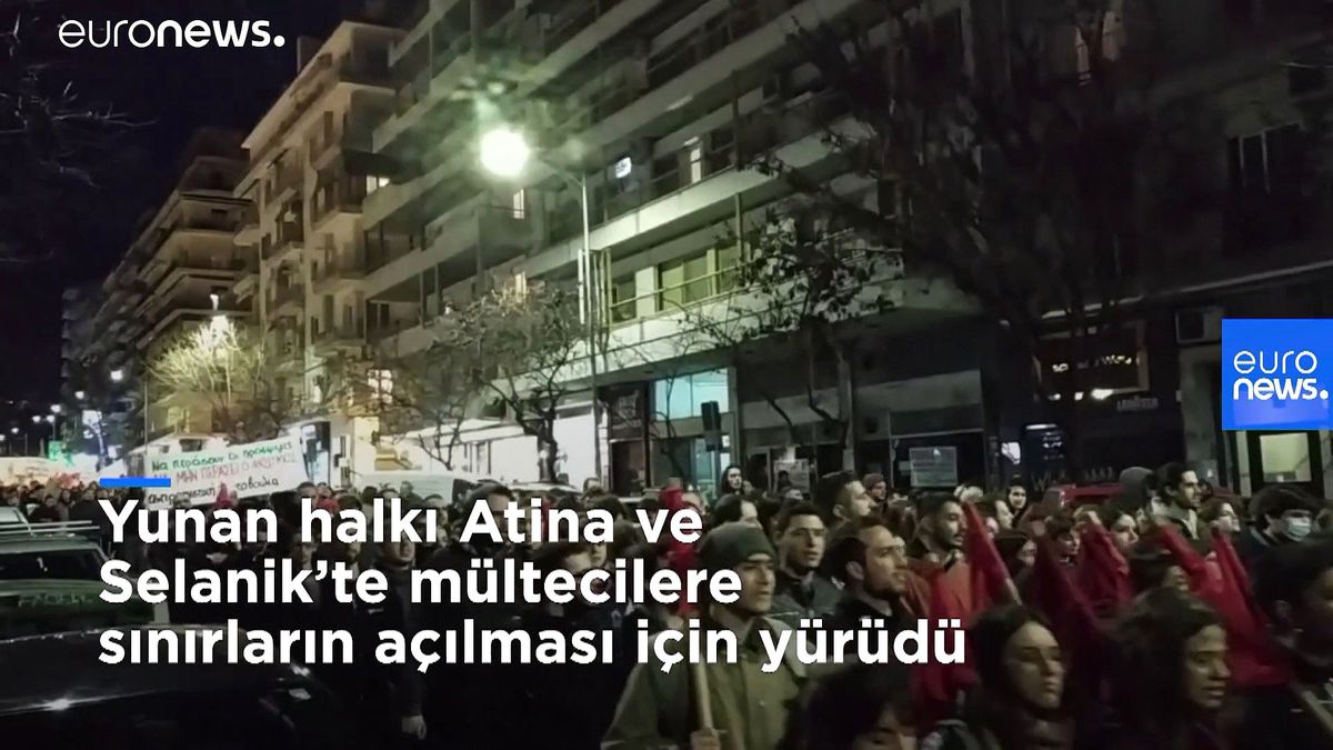 Atina, Berlin ve Brüksel\'de binlerce kişi göçmenlere destek yürüyüşü düzenledi