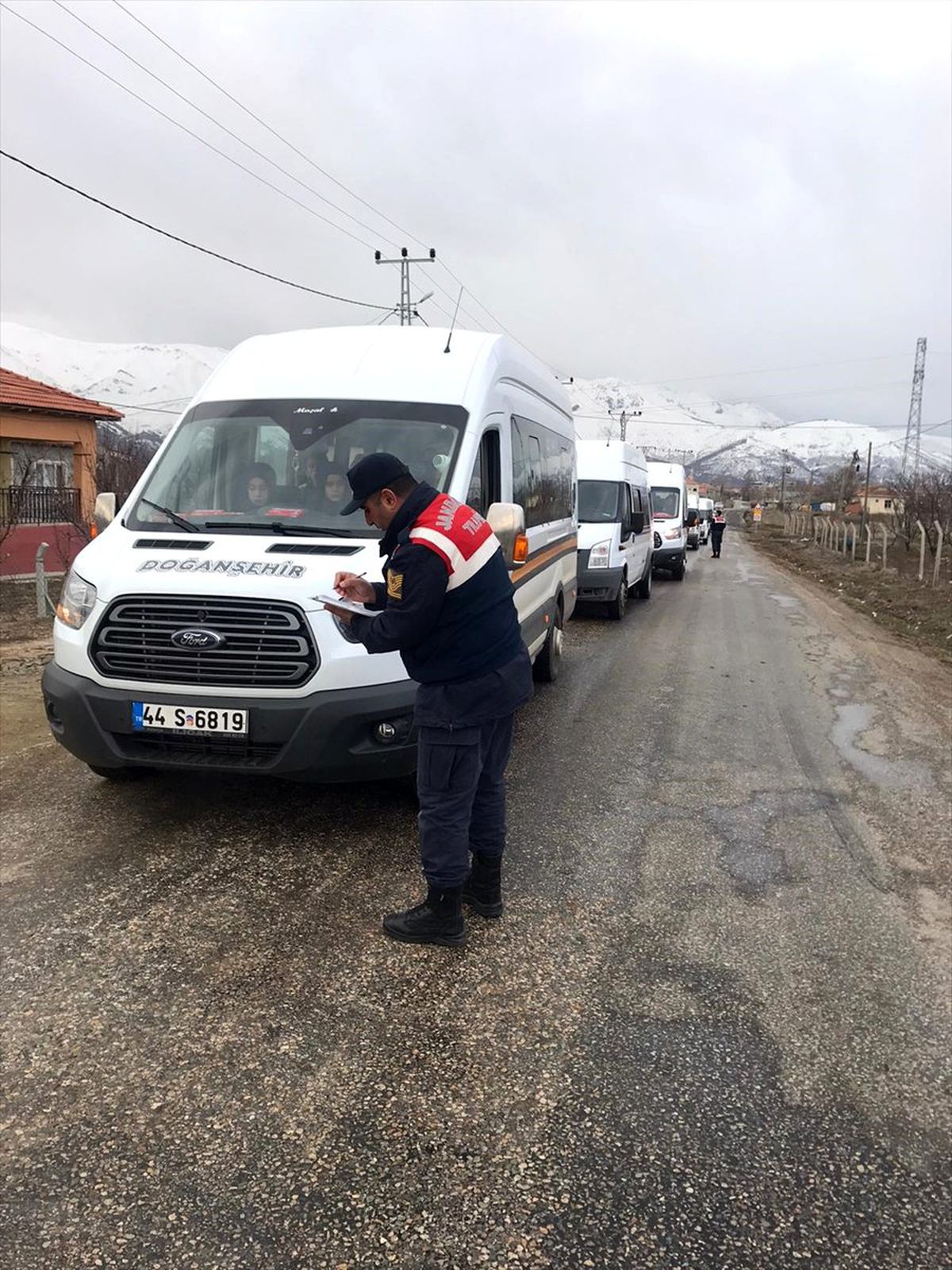 Doğanşehir\'de öğrenci servis araçlarına denetim