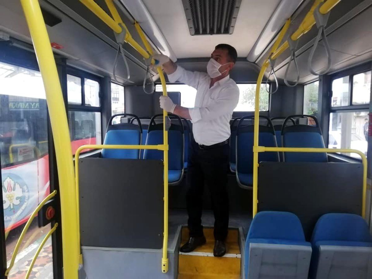 Manisa\'da toplu ulaşım araçlarına temizlik