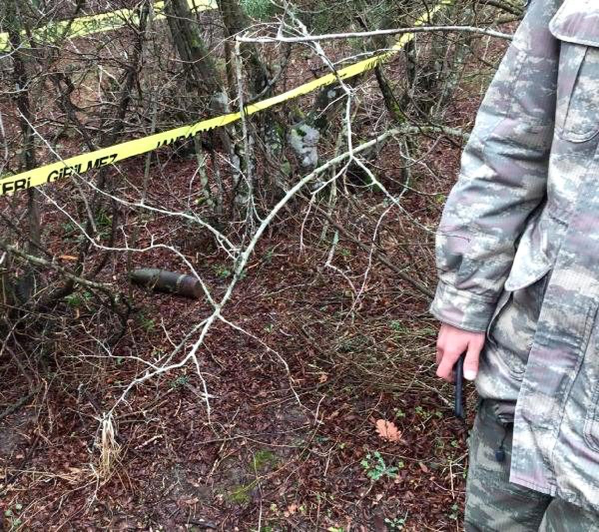 Ormanda bulunan tank mermisi, kontrollü imha edildi