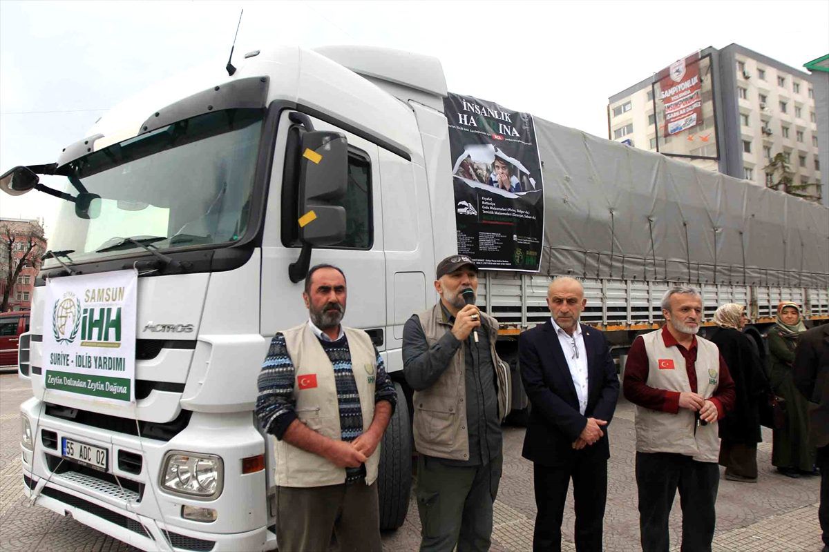 Samsun\'dan İdlib\'e yardım