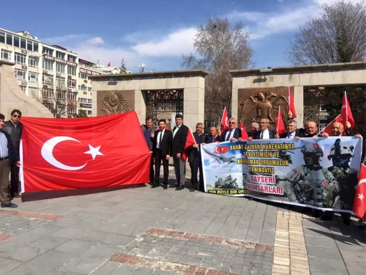 Kayserili muhtarlardan Bahar Kalkanı Harekatı\'na destek