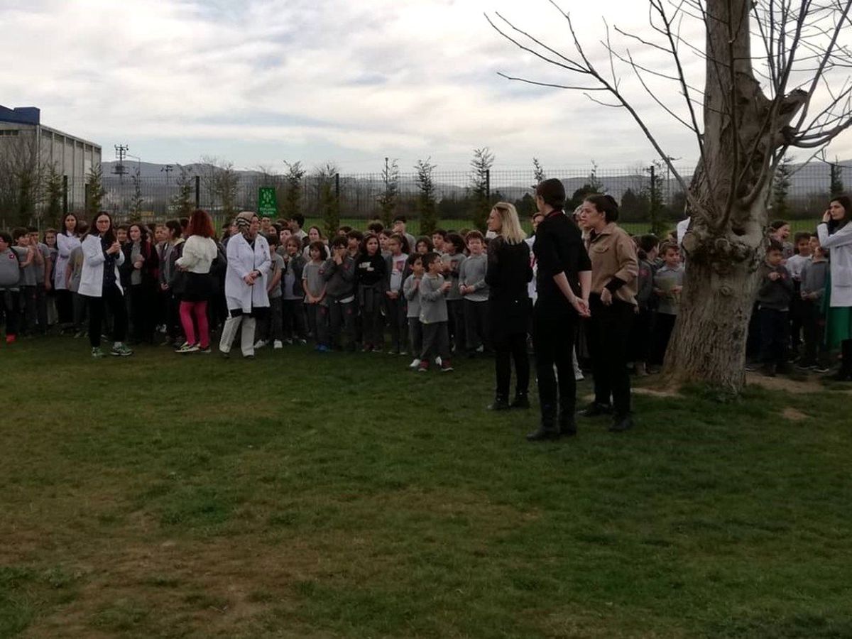 Okulda deprem tatbikatı yapıldı