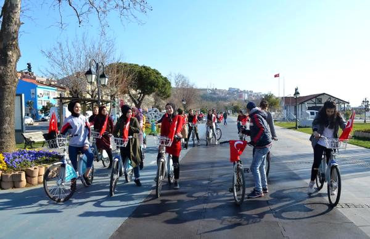 Tekirdağ\'da, şehitler anısına pedal çevirdiler