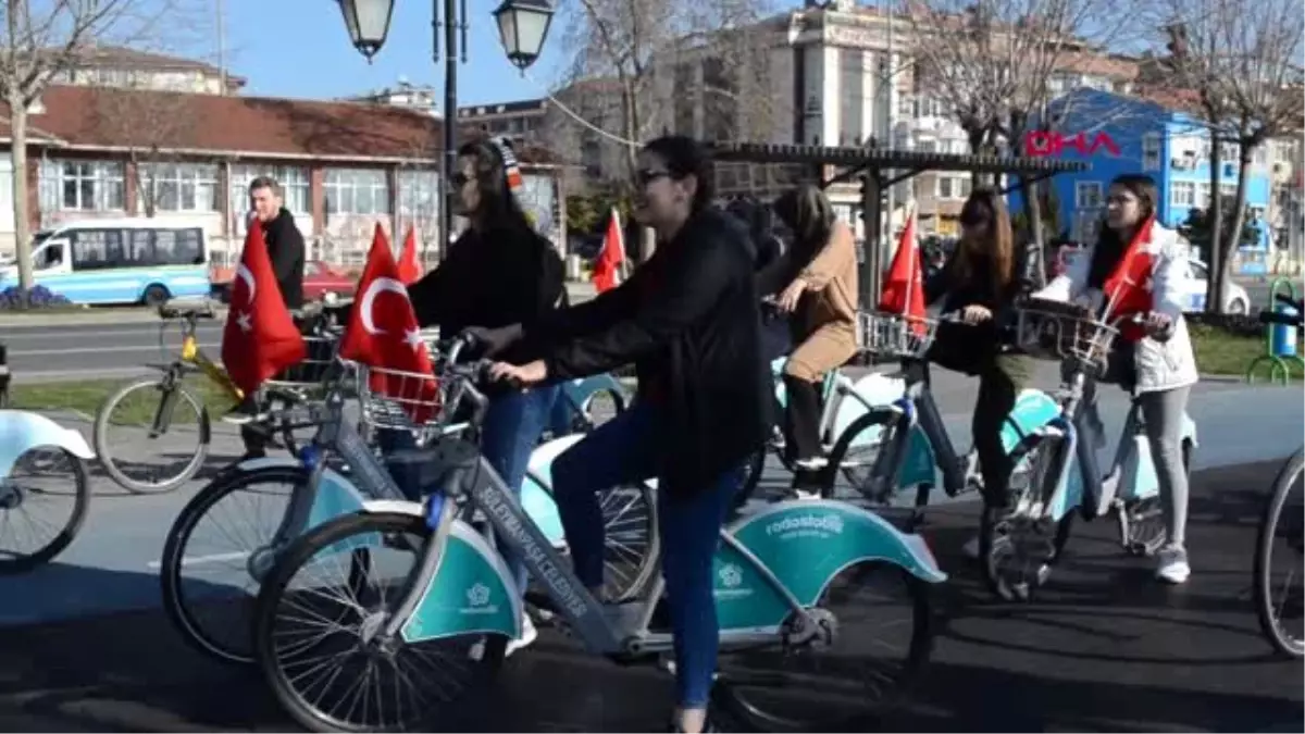 Tekirdağ şehitler anısına pedal çevirdiler