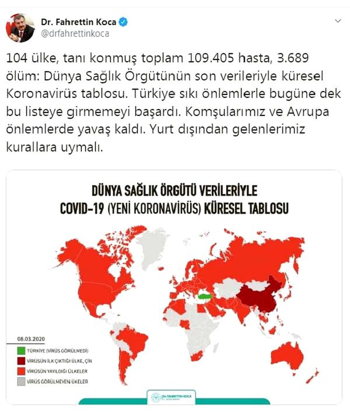 Bakan Koca\'dan \'Covid-19\' bilgillendirmesi