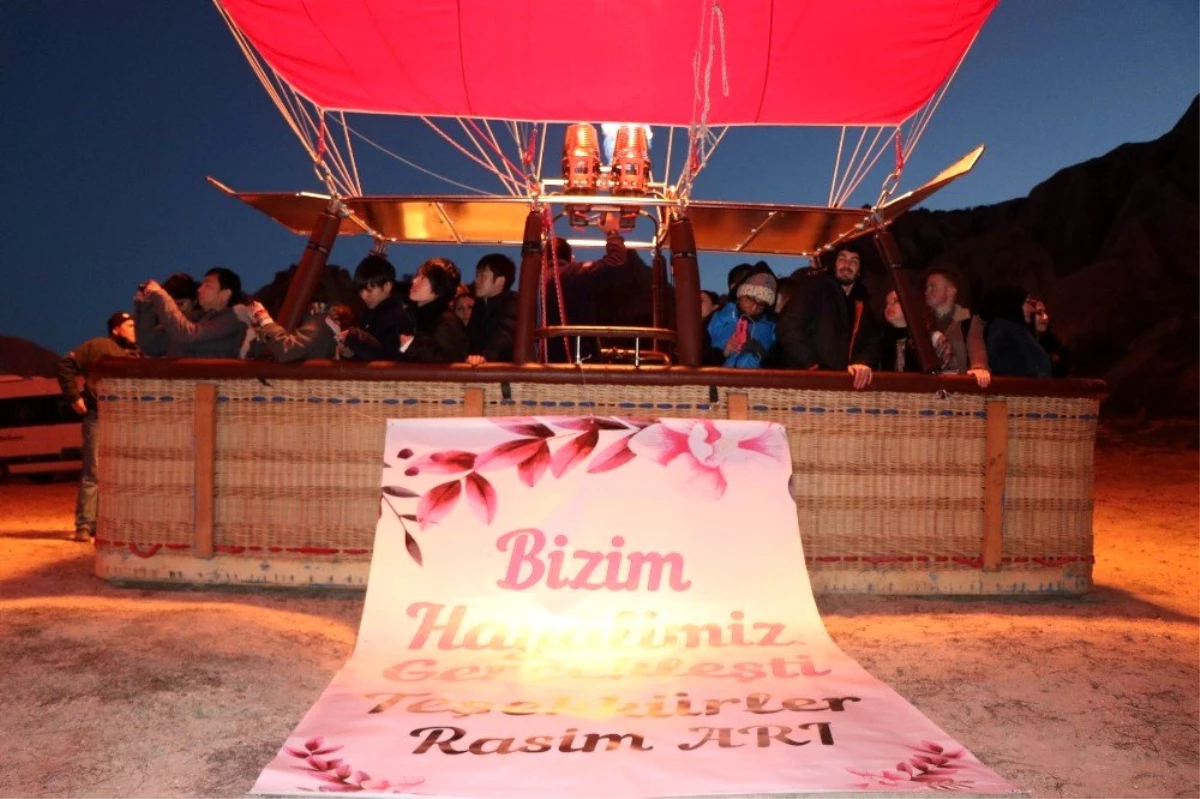 Nevşehir\'de kadınlar ilk kez balona bindi