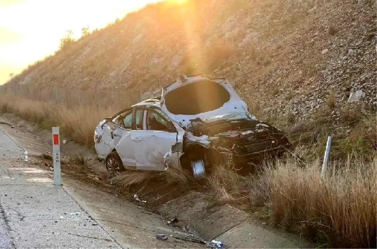 Otomobil takla attı; sürücü ve eşi yaralandı