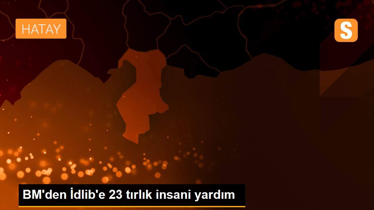 BM\'den İdlib\'e 23 tırlık insani yardım