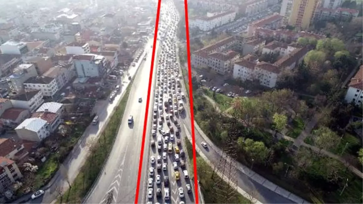 İstanbul\'da isyan ettiren trafik çilesi! 3 kilometrelik yolu 1 saatte gidiyorlar