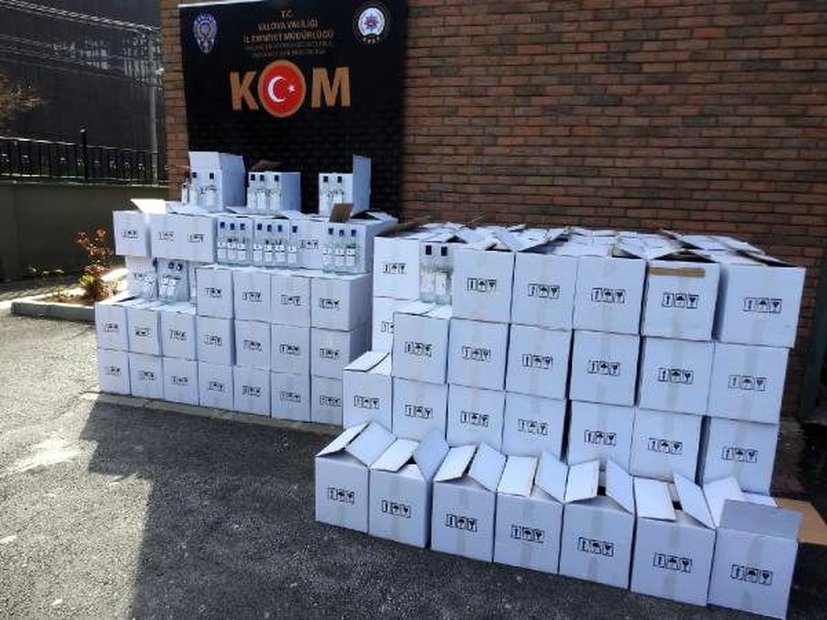 Yalova\'da, 2 bin 578 litre etil alkol ele geçirildi
