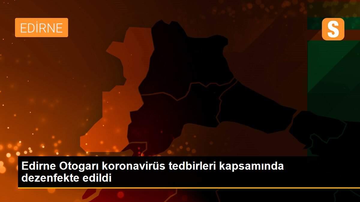 Edirne Otogarı koronavirüs tedbirleri kapsamında dezenfekte edildi