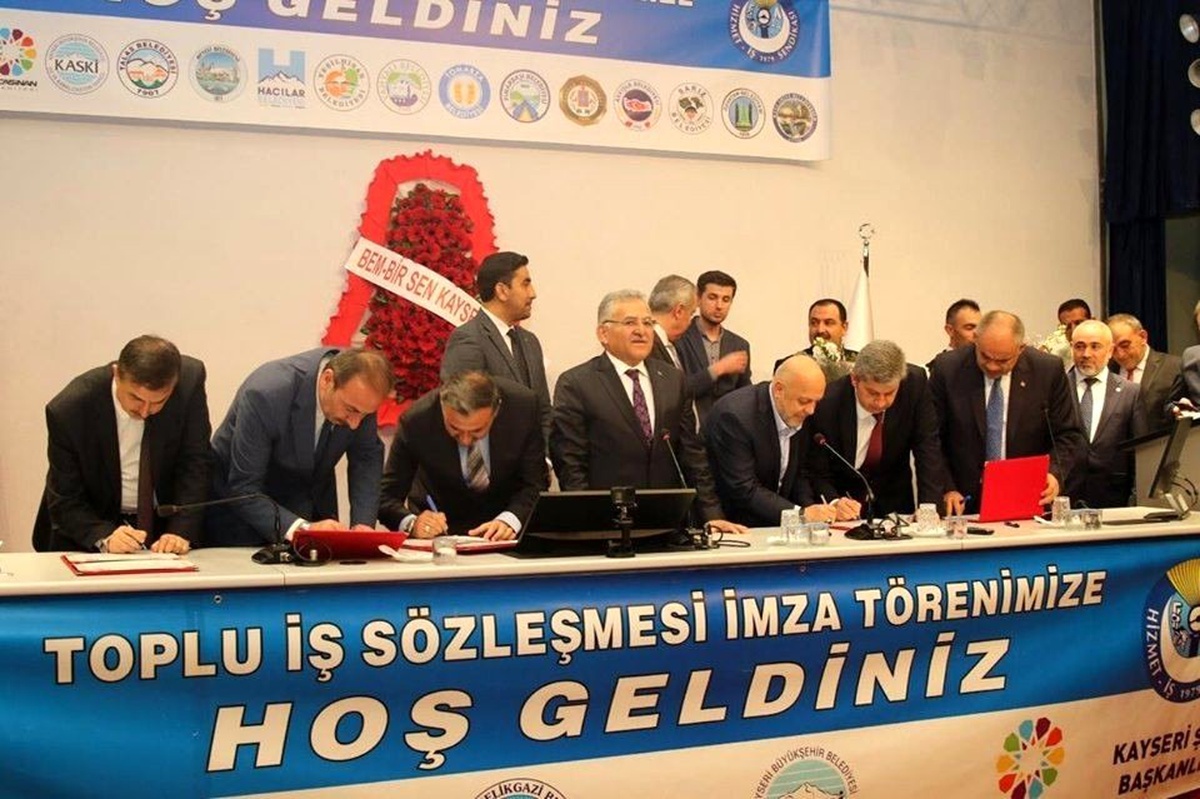 Hizmet İş Sendikasıyla yapılan toplu iş sözleşmesinde, Kayseri tek vücut oldu