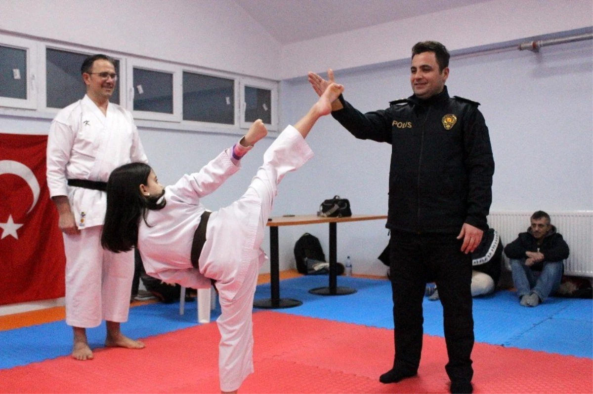 Karateci Elif\'ten Emniyet Müdürüne Tekme