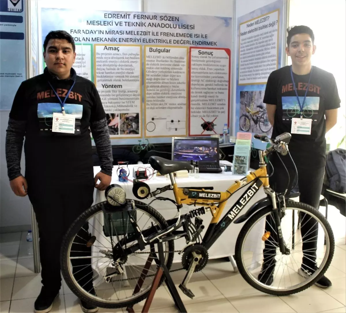 (Özel) Liseli öğrenciler kendi kendini şarj edebilen elektrikli bisiklet üretti