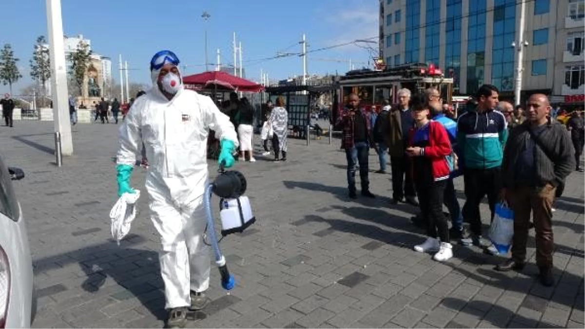 Taksim ve Bahçelievler\'de dezenfekte çalışmaları