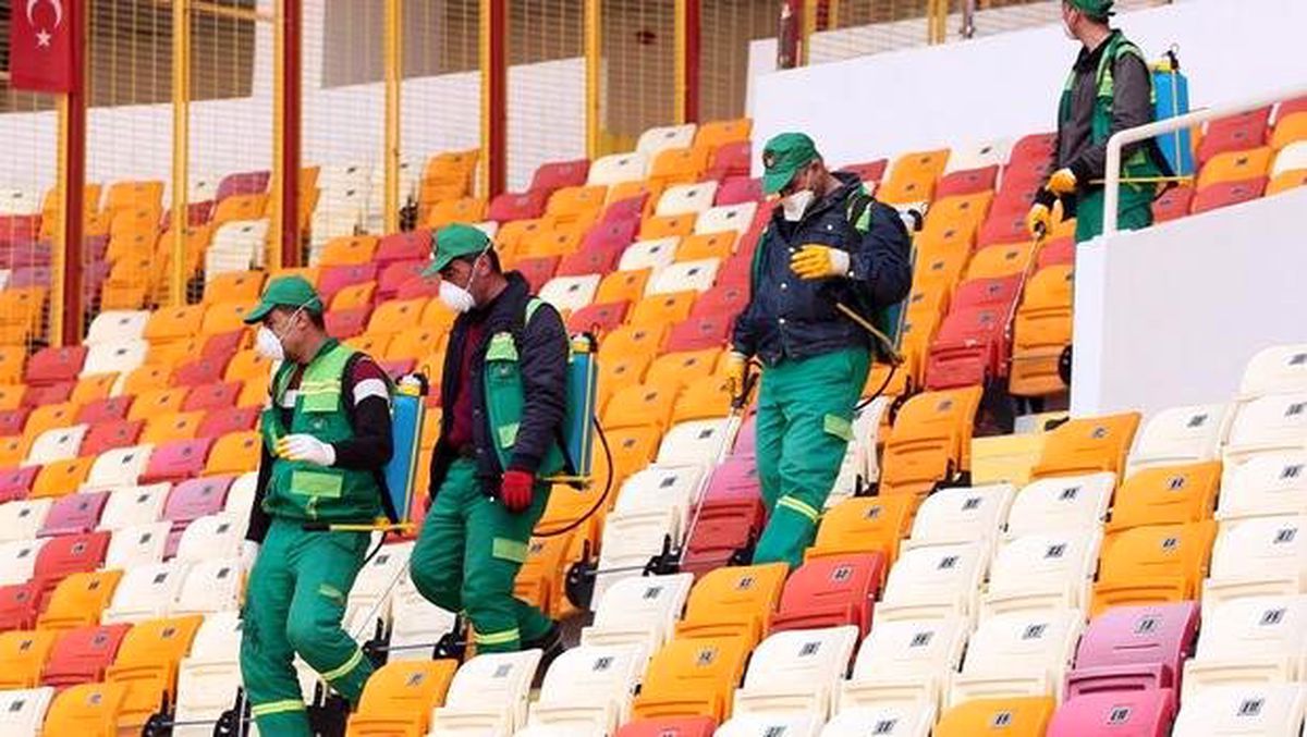 Yeni Malatya Stadyumu dezenfekte edildi