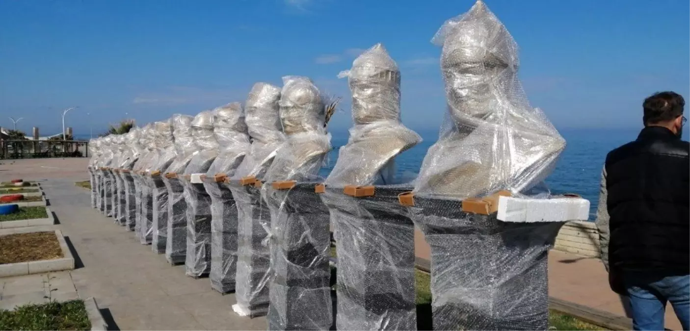 16 Türk büyüğünün büstü Akçakoca\'ya geldi