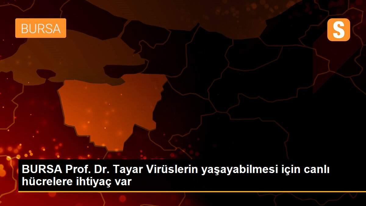 BURSA Prof. Dr. Tayar Virüslerin yaşayabilmesi için canlı hücrelere ihtiyaç var