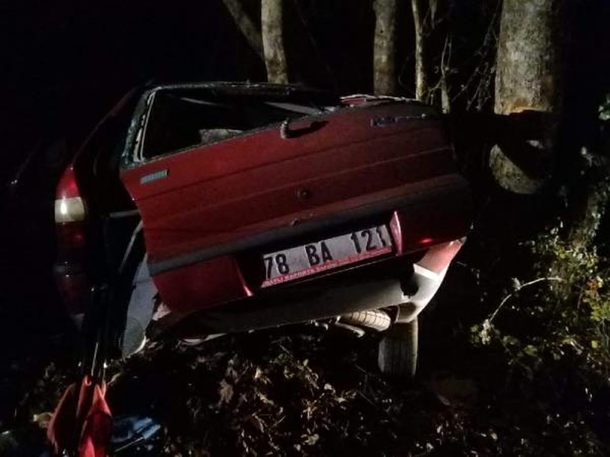 Ağaca çarpan otomobilin sürücüsü öldü