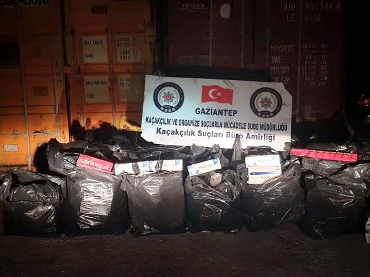Gaziantep\'te, 13 bin 232 paket kaçak sigara ele geçirildi