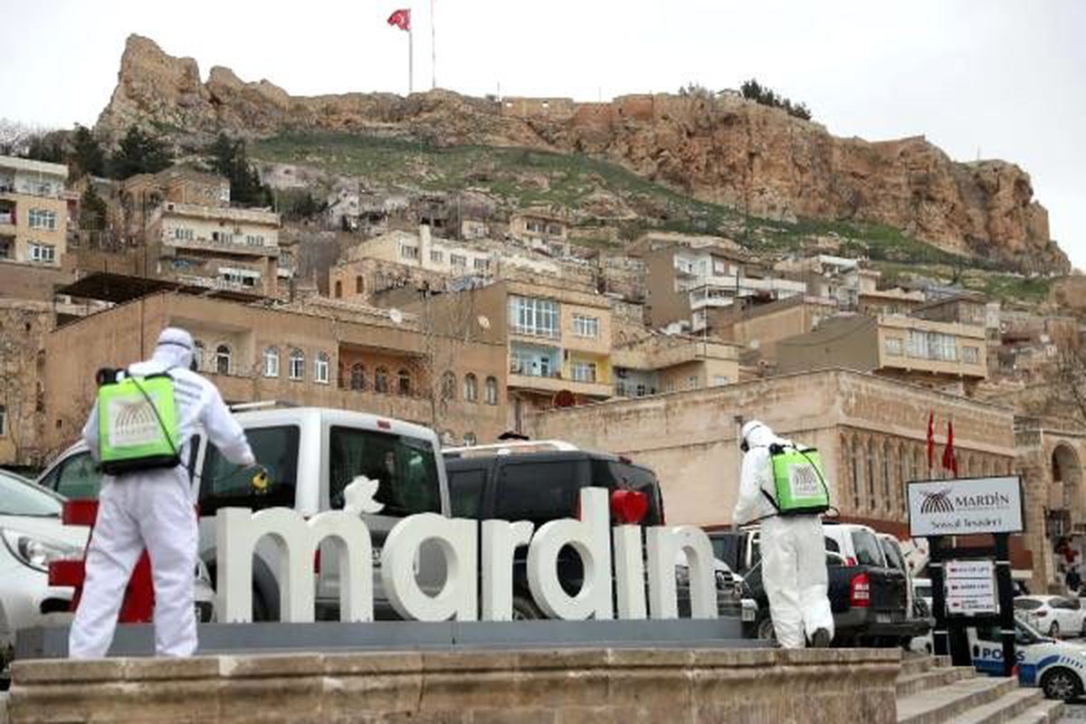 Mardin\'de koronavirüse karşı dezenfektasyon