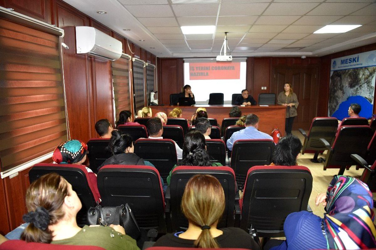 MESKİ çalışanları koronavirüs hakkında bilgilendirildi