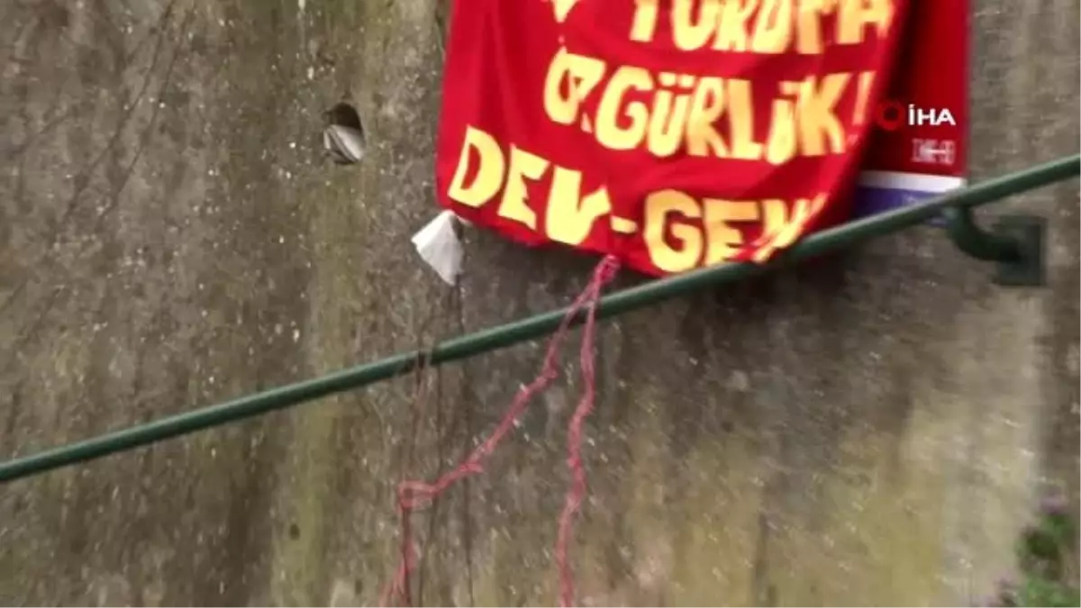 Sarıyer\'de hareketli anlar: Şüpheli pankart polisi harekete geçirdi