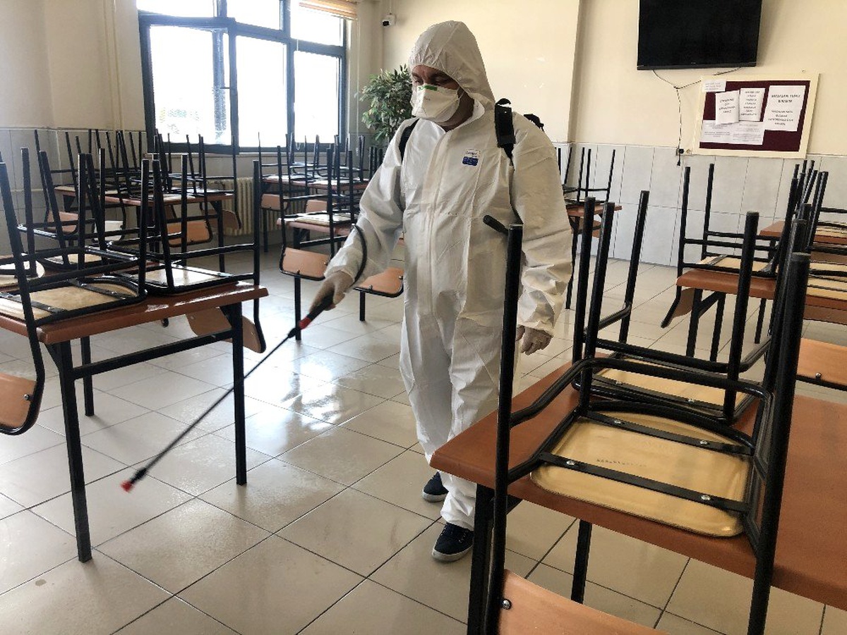 Sincan Açık Ceza İnfaz Kurumu Kampusünde korona virüsüne karşı önlem