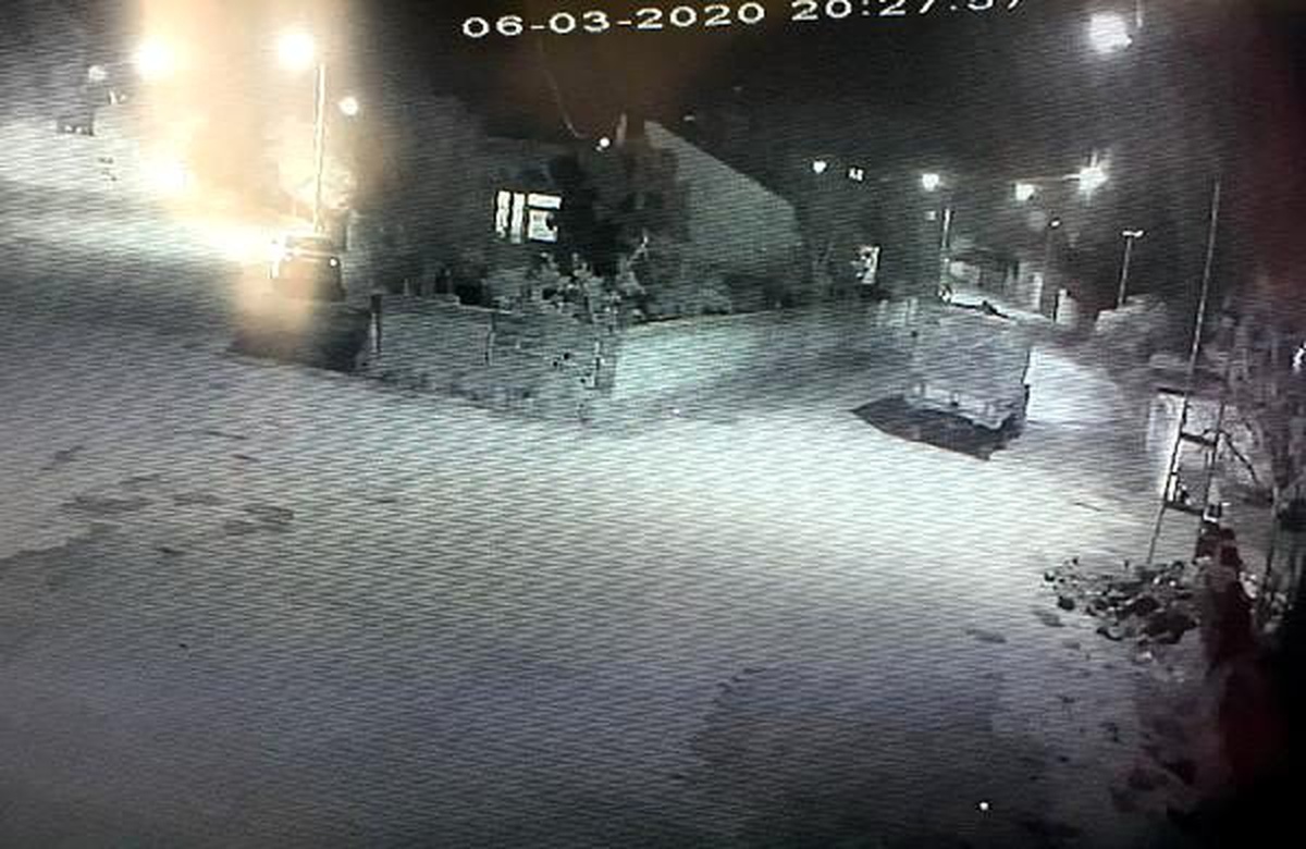 Tarım aracı hırsızlığı güvenlik kamerasında