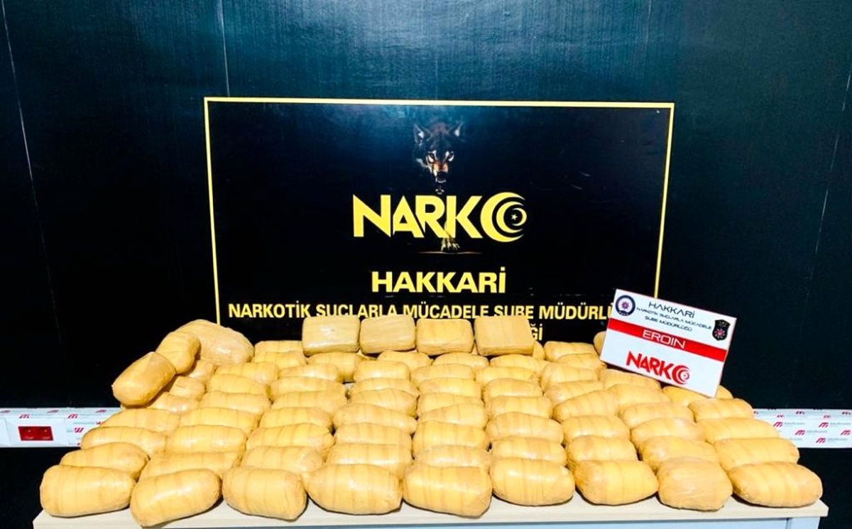 Yüksekova\'da 44 kilo eroin ele geçirildi