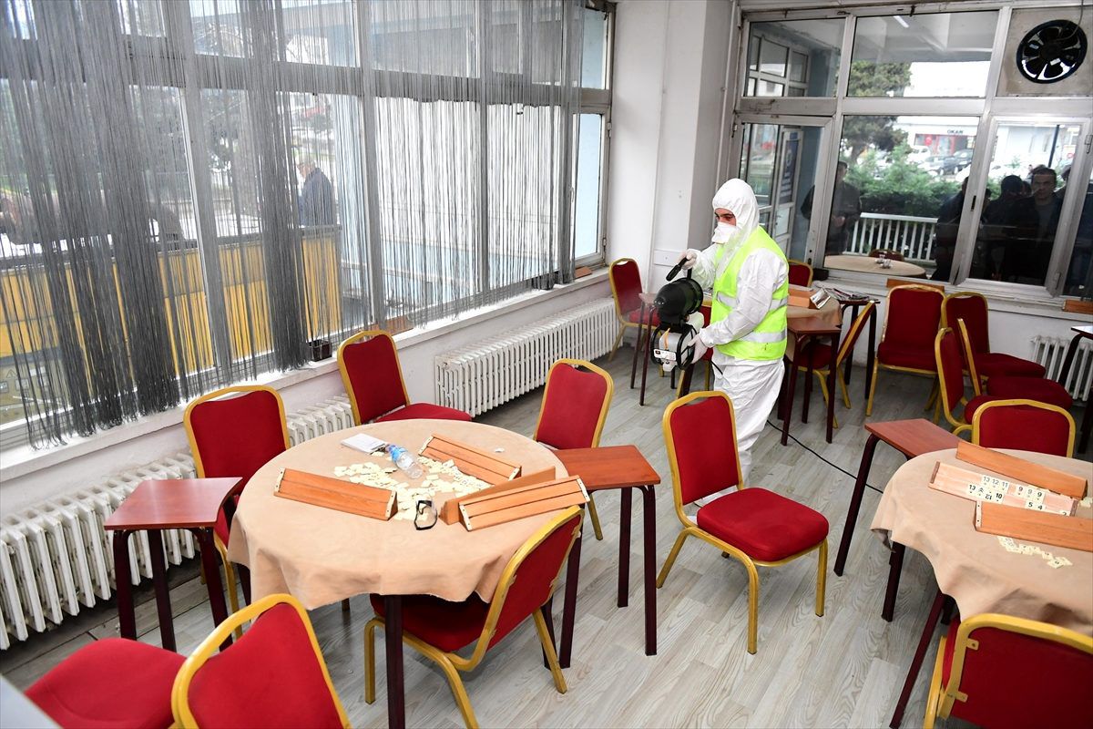 Altınordu\'da ortak kullanım alanları dezenfekte edildi