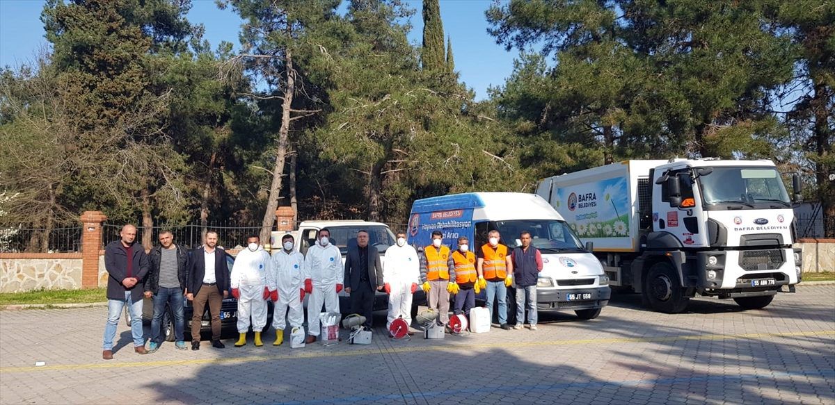Bafra Belediyesinden koronavirüs önlemleri