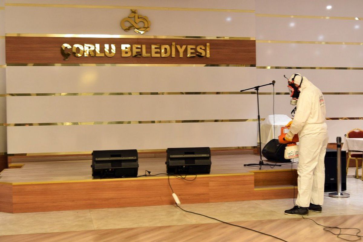 Çorlu Belediyesi, Korona virüs tedbirlerini sürdürüyor