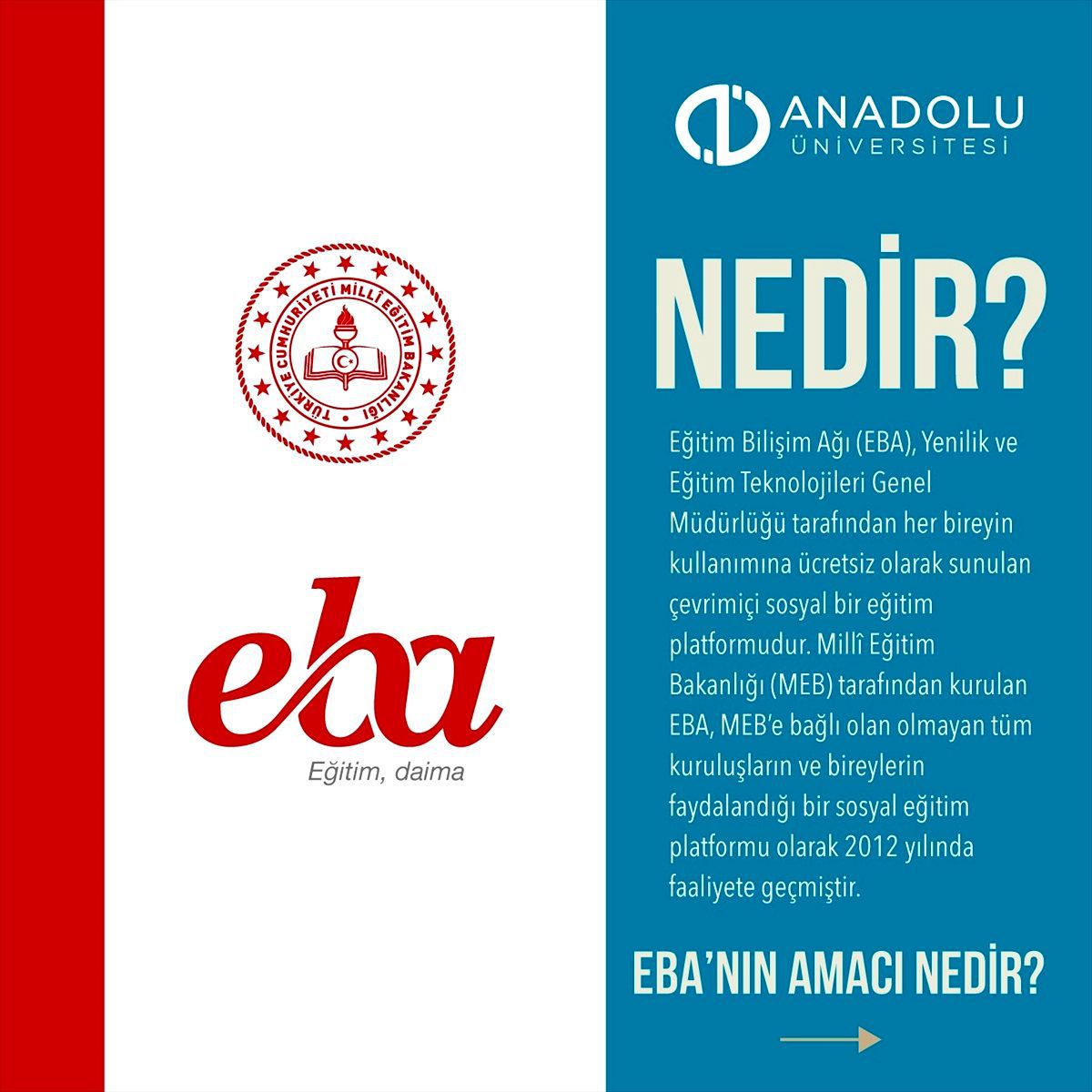 EBA hakkında velileri ve öğrencileri bilgilendirecek infografik hazırlandı