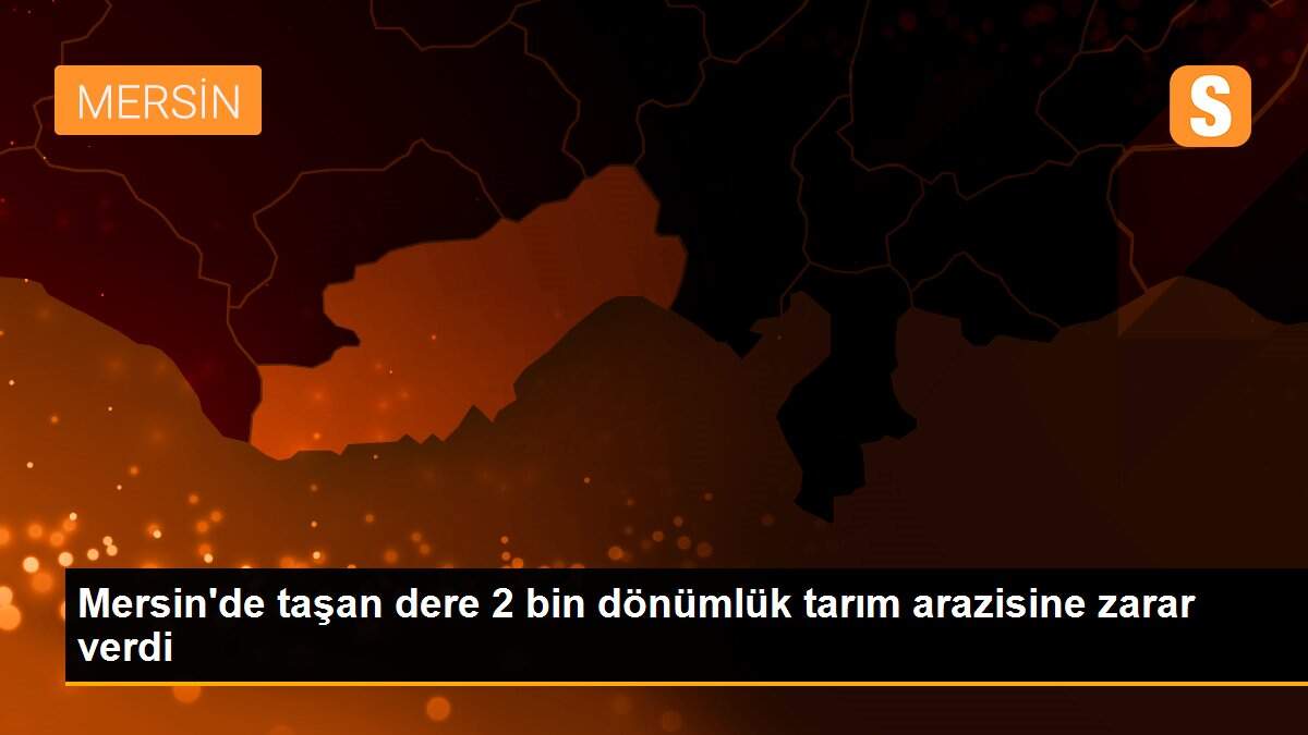Mersin\'de taşan dere 2 bin dönümlük tarım arazisine zarar verdi