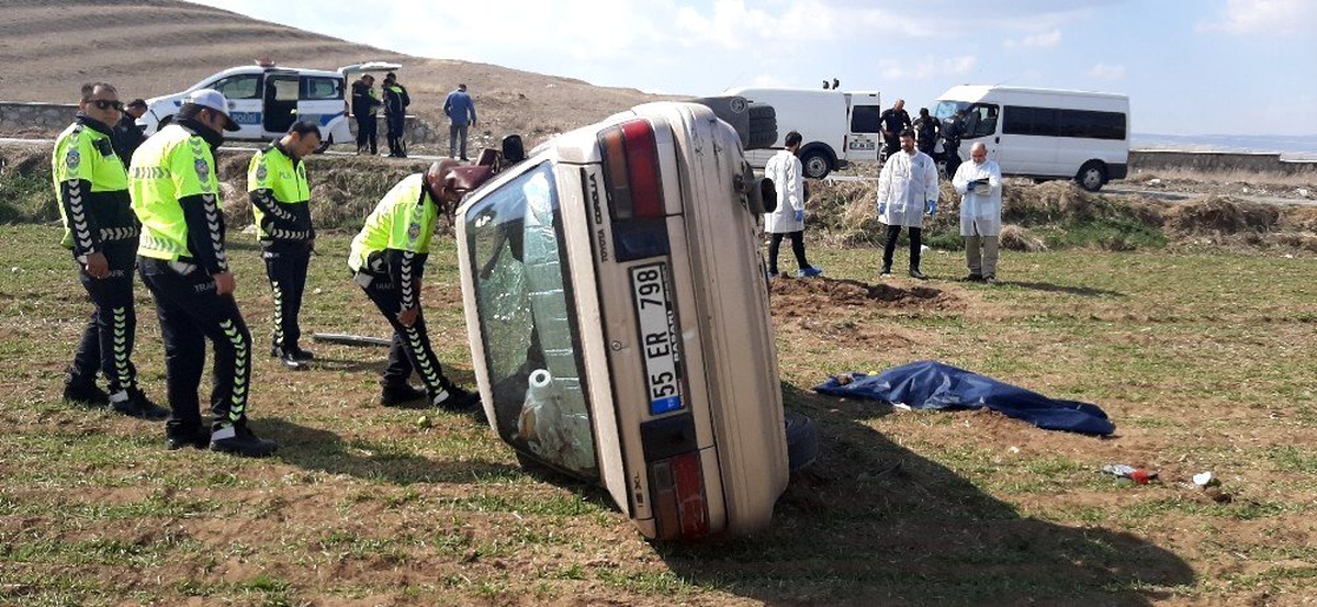 Otomobil takla attı, kayınvalide öldü, gelin ağır yaralı