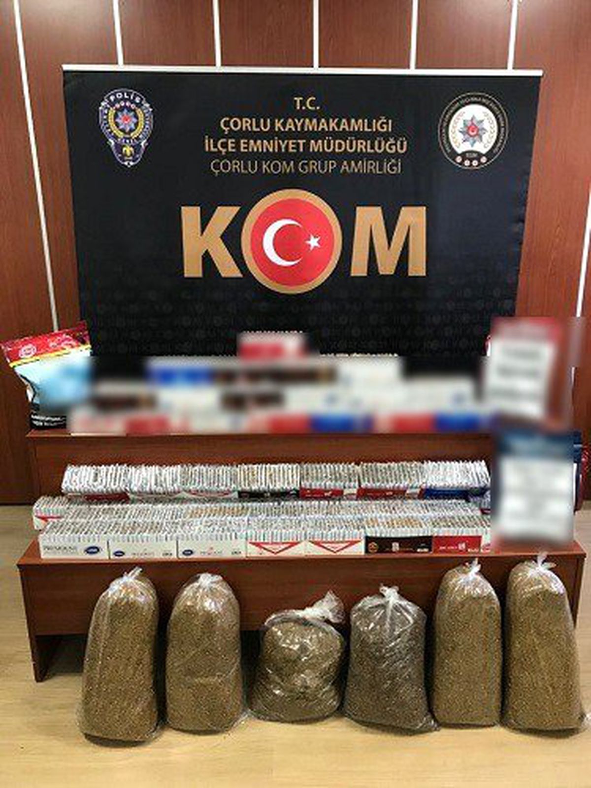 Tekirdağ\'da 6 milyon makaron ile 96 kilogram tütün ele geçirildi