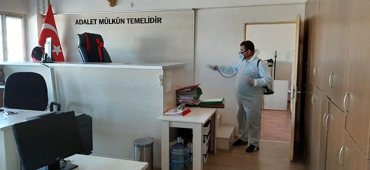 Ayvalık\'da korona virüs temizliği