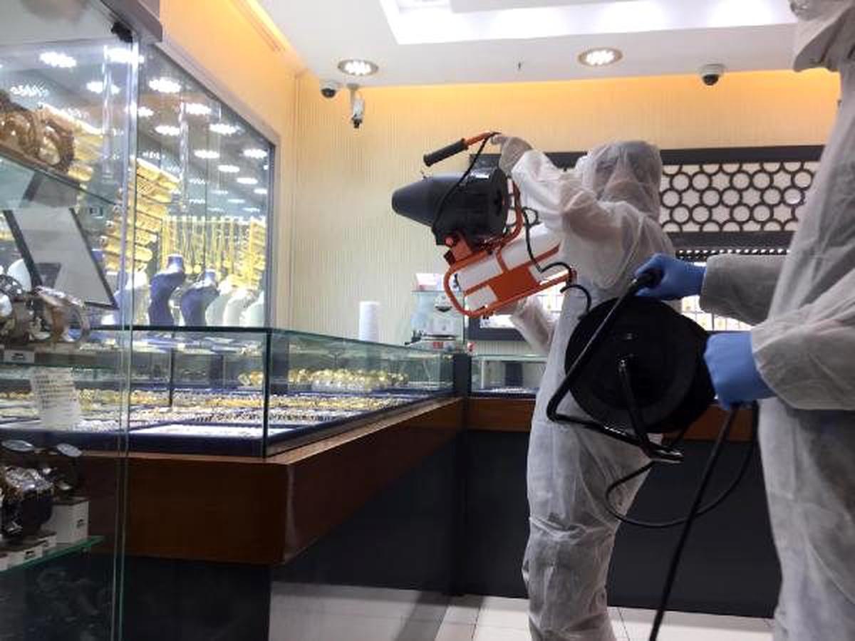 Kuyumcukent Alışveriş Merkezi dezenfekte edildi