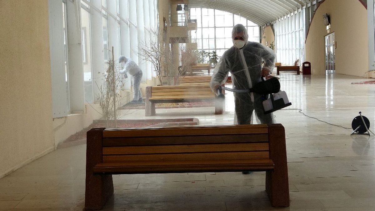 MŞÜ\'de korona virüse karşı dezenfekte çalışması