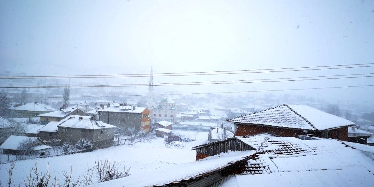 Bozüyük\'te kar yağışı etkili oldu