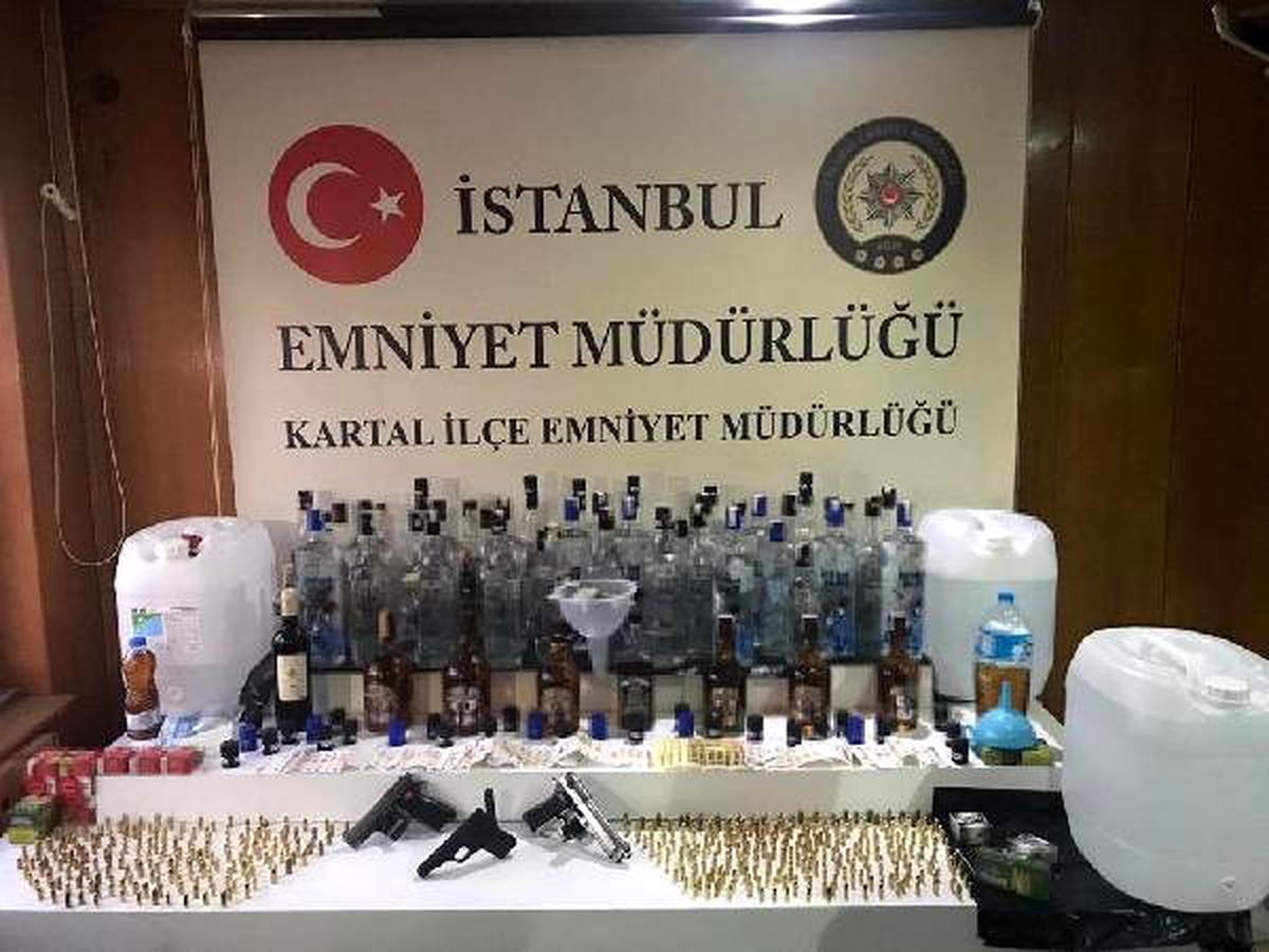 Kartal\'da sahte içki operasyonu