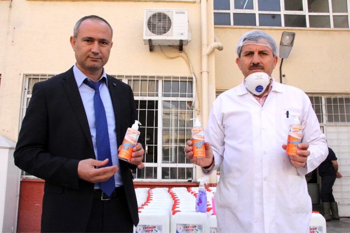 Mersin\'deki okul, dezenfektan ürünlerinde seri üretime başladı