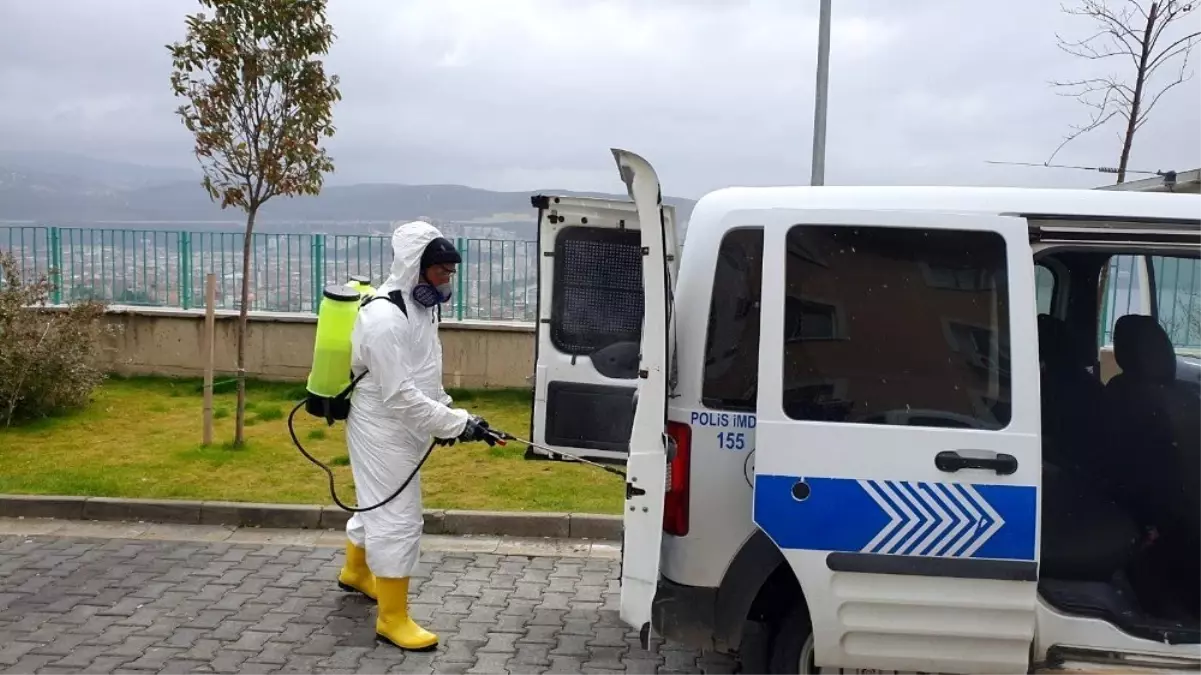 Polis araçlarına korona virüsü tedbiri