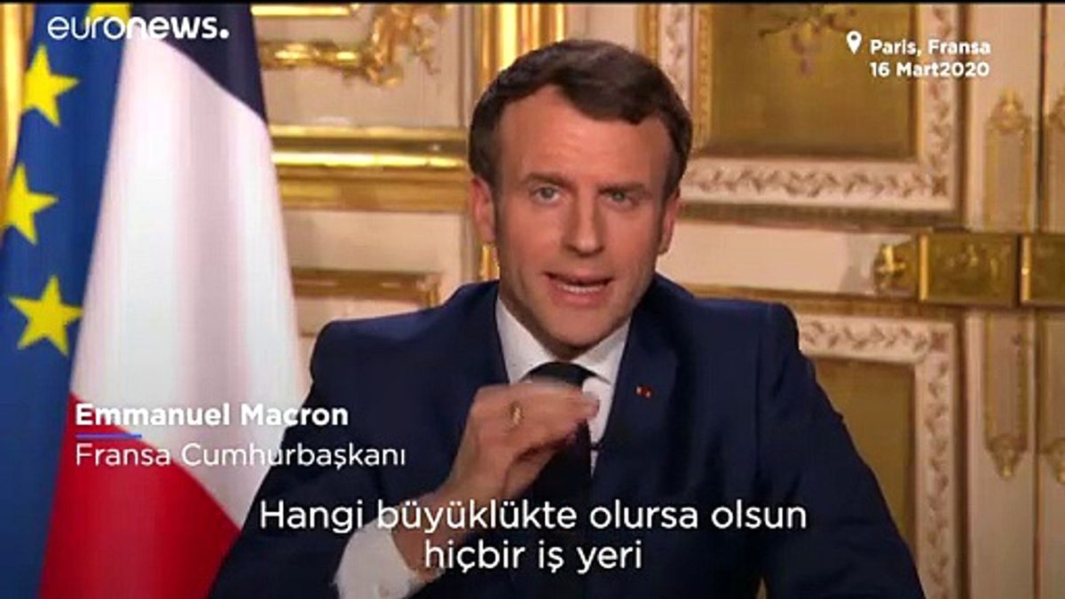 Fransa Cumhurbaşkanı Macron: Koronavirüse karşı savaştayız