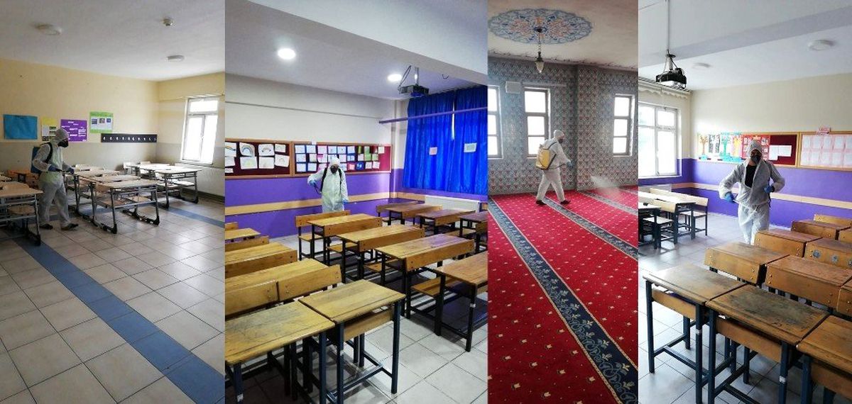 Kaynaşlı\'da her yer dezenfekte ediliyor
