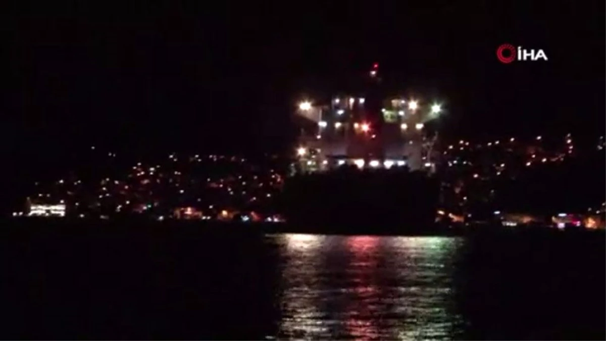 Liberya bandrollü Kargo gemisi İstanbul boğazında arıza yaptı